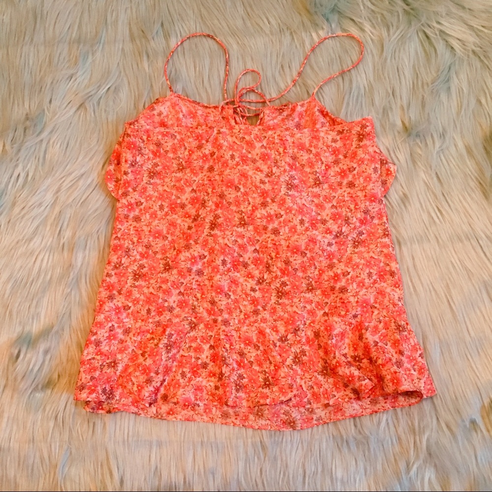 Banana Republic Floral Silk Ruffle Strappy Cami XS - Picture 7 of 7